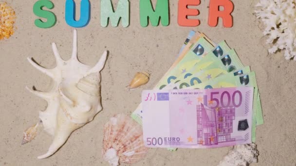 Geld Für Reise Urlaub Erholung Urlaub Traum Reise Ein Wohlverdienter — Stockvideo