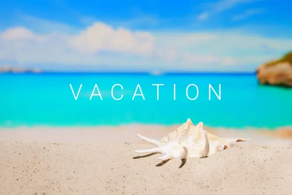 stock image Vacation on rich tropical resort. Beautiful sea coast beach. Azure water on the ocean, sea coast resort. Summer holidays. Beautiful shells on sand. Blue sky.