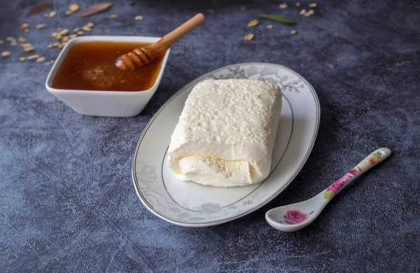 Cream (butter cream) and pine honey for Turkish breakfast