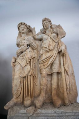 Aydn, Türkiye - 30 Ekim 2022: Afrodisias Antik Şehir Müzesi; Afrodizyak kazılarında bulunan Yunan ve Roma döneminden heykeller.