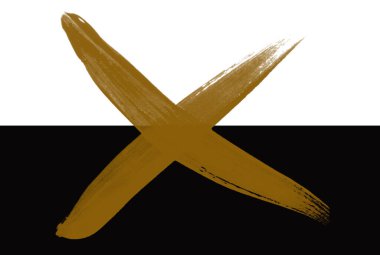 Black, white background x drawing made with acrylic paint. artistic background .