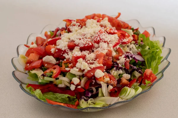 Salad Tomato Cheese Lettuce — 스톡 사진
