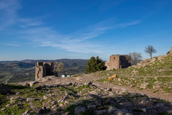 Templo Athena Ruína Assos Cidade Antiga Vista Panorâmica Canakkale Turquia — Fotografia de Stock