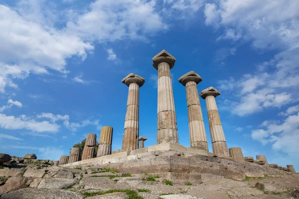 Temple Athena Ruin Assos Ancient City Panoramic View Canakkale Turkey — Stock Photo, Image