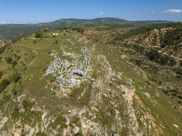 stock image .Temple of Apollo Lermenos. Lairbenos Temple. Bahadinlar Village-cal Town Denizli Trkiye. The temple was built in a rectangular plan on a hill overlooking the Menderes Rive