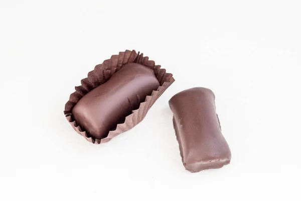 Шоколадная Конфета Каштаном Вкусный Десерт Каштана — стоковое фото