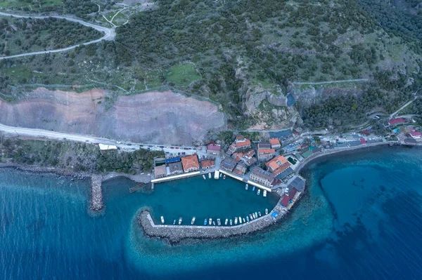 Behramkale Assos Canakkale Turcja Starożytny Port Dzielnicy Ayvacik Anakkale Jest — Zdjęcie stockowe
