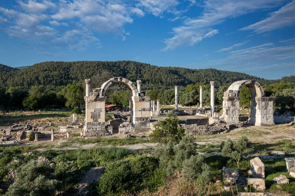 Στρατονίκεια Αρχαία Πόλη Stratonikeia Mugla Είναι Στο Χωριό Eskihisar Χιλιόμετρα — Φωτογραφία Αρχείου