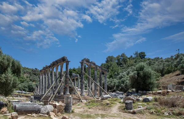 Euromos Ancient City Caria Anatolia Ruins Approximately Southeast Selimiye Northwest — Photo