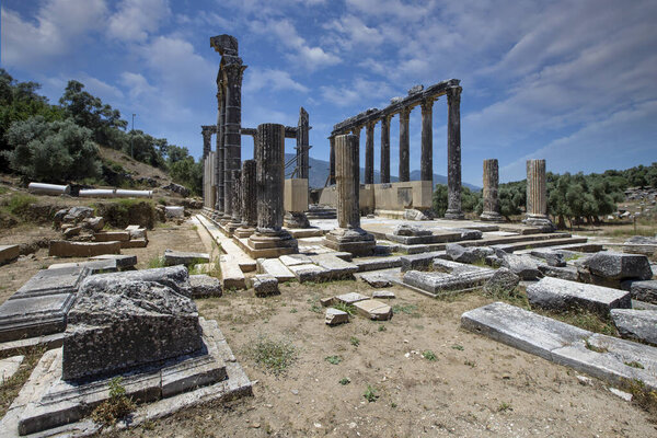 Euromos was an ancient city in Caria, Anatolia; the ruins are approximately 4 km southeast of Selimiye and 12 km northwest of Milas (the ancient Mylasa), Mugla Province, Turkey.