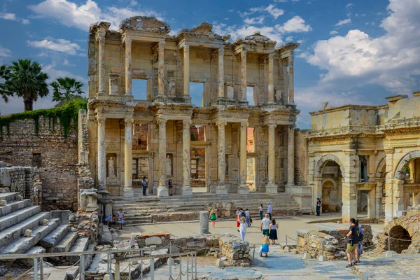 Izmir Turkey September 2015 People Visiting Ephesus Ancient City Turkey Stock Picture