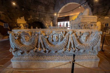 Pamukkale 'de Hierapolis Antik Kenti (Apollon Tapna, Nymphaeum Tapna)