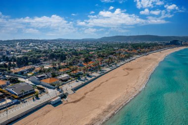 Türkiye 'nin İzmir-cesme bölgesinin en güzel plajı, Ilca Sahili manzarası