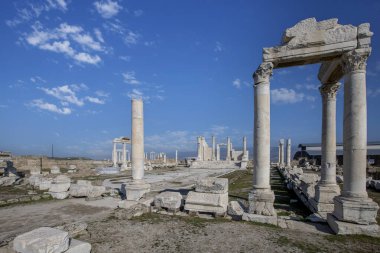 Türkiye 'nin Laodicea antik kentinde bulunan Roma harabeleri - Denizli, Küçük Asya