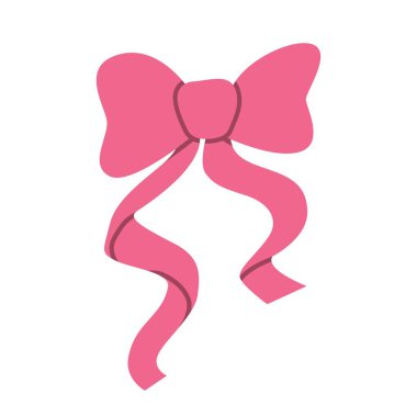 Çizgi Film Biçimli Vektör İllüstrasyonunda Pembe Dekoratif Fiyonk Hediye Paketi Tasarım Projeleri Kutlamalar ve Yaratıcı Dekorasyon Teması İdealinde İzole Edildi