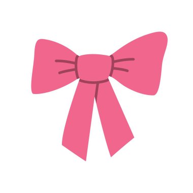 Çizgi Film Biçimli Vektör İllüstrasyonunda Pembe Dekoratif Fiyonk Hediye Paketi Tasarım Projeleri Kutlamalar ve Yaratıcı Dekorasyon Teması İdealinde İzole Edildi