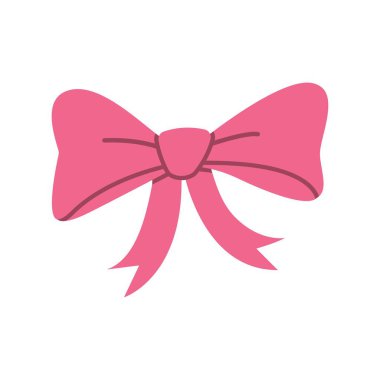 Çizgi Film Biçimli Vektör İllüstrasyonunda Pembe Dekoratif Fiyonk Hediye Paketi Tasarım Projeleri Kutlamalar ve Yaratıcı Dekorasyon Teması İdealinde İzole Edildi