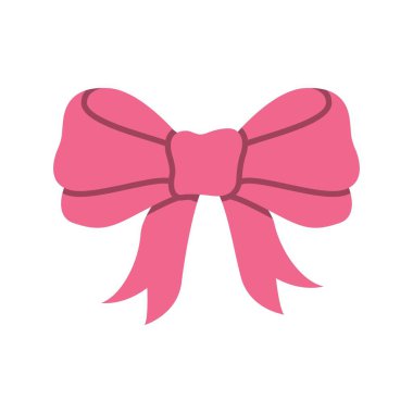 Çizgi Film Biçimli Vektör İllüstrasyonunda Pembe Dekoratif Fiyonk Hediye Paketi Tasarım Projeleri Kutlamalar ve Yaratıcı Dekorasyon Teması İdealinde İzole Edildi