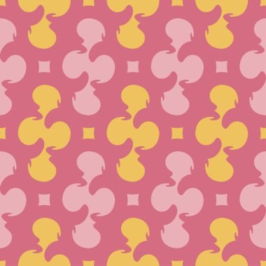 70s Swirls Beige and Pink Wrapping Paper Pattern with Futuristic Memphis Style and Exotic Foliage retro vintage aesthetic Design for wrapping paper, greeting cards, invitations, fashion, textile