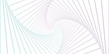 Beyaz arkaplan vektöründe soyut gradyan renk çizgisi