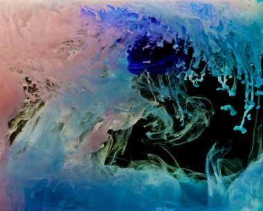inks in water, color abstract background