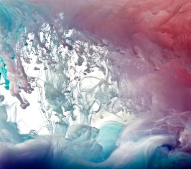 inks in water, color abstract background