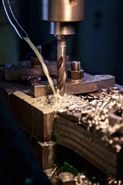 Metal Drilling Machine Old Industrial Factory — Stock Photo, Image