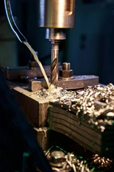 Metallbohrmaschine Alte Industriefabrik — Stockfoto