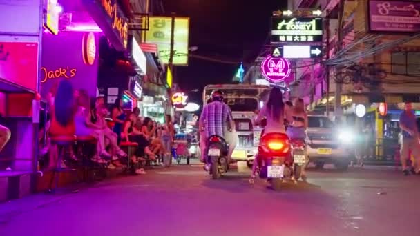 Pattaya Thaïlande 2023 Discothèque Bar Avec Néons Dans Zone Touristique — Video