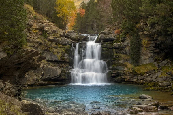 Beautiful Waterfall Arazas River Ordesa Monte Perdido National Park Pyrenees — Stock Photo, Image