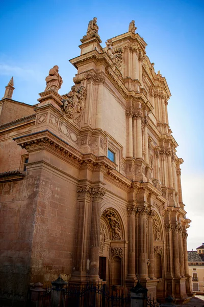 Seitenansicht Der Monumentalen Fassade Der Stiftskirche San Patricio Renaissance Stil — Stockfoto