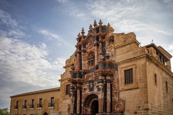 Basilica Vera Cruz Homlokzata Caravaca Murcia Spanyolország Vörös Fekete Márvány — Stock Fotó