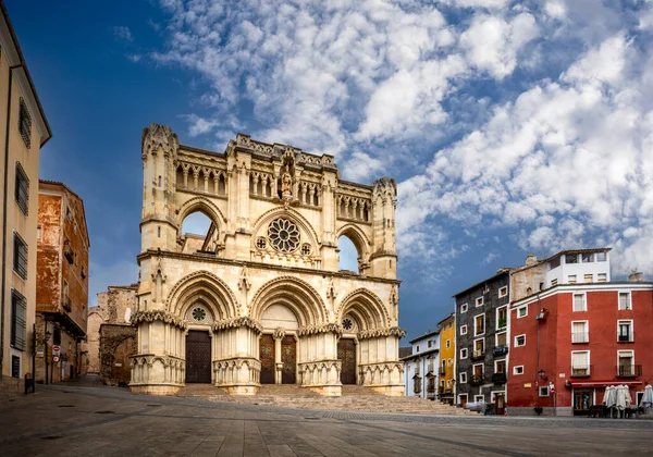 View Facade Cathedral Cuenca Plaza Mayor Unesco World Heritage City — Stock Photo, Image