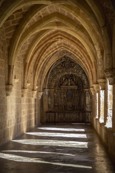 Play Light Shadow Cistercian Cloisters Monasterio Piedra Saragoza Aragon Spain — стоковое фото