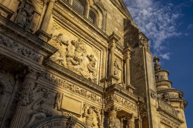 Facade of the Sacra Capilla del Salvador, a church located in beda, Jan, Spain. Plateresque Renaissance style is a national monument