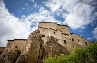 UNESCO 'nun dünya mirası olan Cuenca, İspanya' nın eski bir kentinin bir kısmından görüntüler
