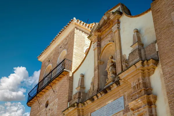 Detal Fasady Kościoła Santa Mara Real Aledo Region Murcja Hiszpania — Zdjęcie stockowe