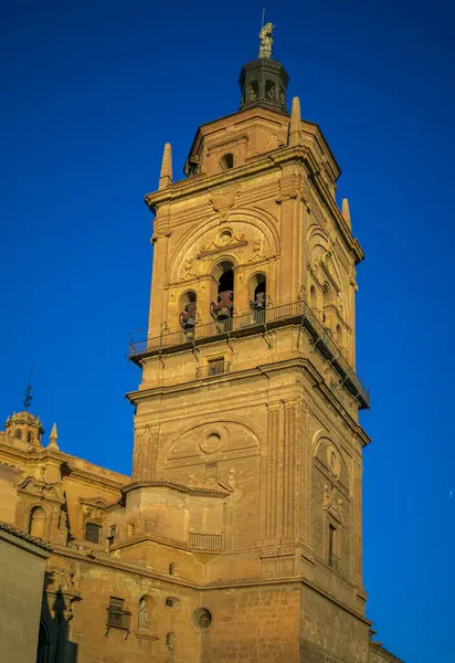 Turm Der Kathedrale Von Guadix Granada Andalusien Spanien Mit Schönem — Stockfoto