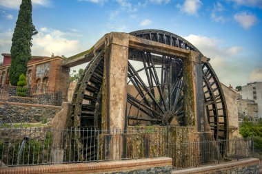 Ancient engineering of the Big Wheel in the Huerta de Abarn, Region of Murcia, Spain clipart
