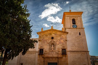 Facade of the church of San Lzaro Obispo in Alhama de Murcia, Region of Murcia, Spain clipart