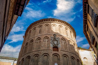 Eski kentteki 12. yüzyıl San Vicente Kilisesi 'nden Apse, Toledo, Castilla la Mancha, İspanya' nın UNESCO Dünya Mirasları Alanı ilan etti.