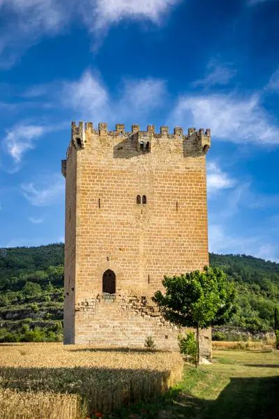 Torre del Condestable de Fontecha, Alava, Bask Ülkesi, İspanya, siperli ortaçağ savunma kulesi