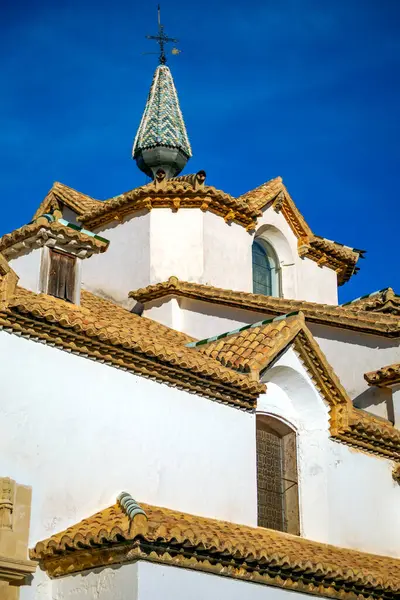 stock image Vertical and exterior view of the dome of the transept of the parish of Our Lady of the Assumption of Priego de Cordoba, Cordoba, Andalusia, Spain