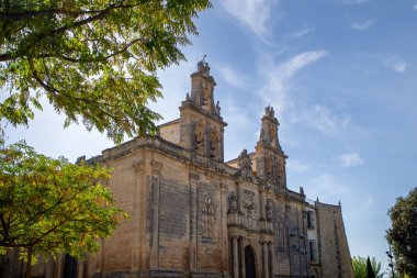 Ubeda 'daki Santa Maria de los Reales Alcazares Bazilikasının dış görünüşü, UNESCO Dünya Mirası Şehri Jan, Endülüs, İspanya