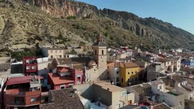 İspanya 'nın Murcia bölgesindeki Ulea kasabasının insansız hava aracı görüntüsü.