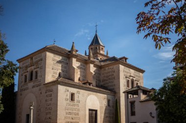 View of the Church of Santa Mara de la Encarnacion in the Alhambra, Granada, Andalusia, Spain