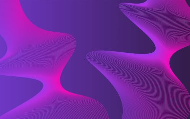 Arkaplanda kavisli çizgiler var. Sunum için dinamik geometrik şablon