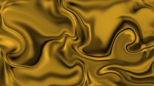 Golden Texture Animation Metal Liquid Motion Luxury Background Design Backdrop — Wideo stockowe