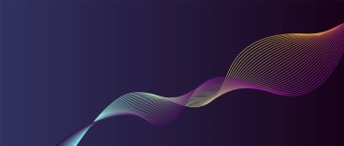 Curved lines banner. Abstract flow background. Design backdrop template