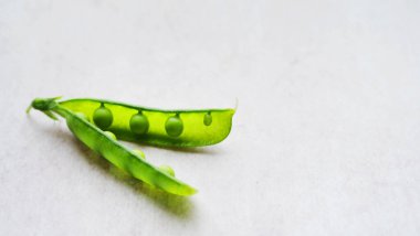 Yeşil bezelye kabuğu. Sebze proteini. Taze mahsul 